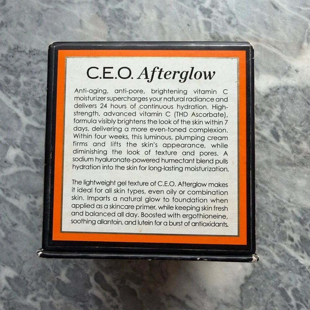 New Sunday Riley C.E.O. Afterglow Brightening Vitamin C Cream Moisturizer
